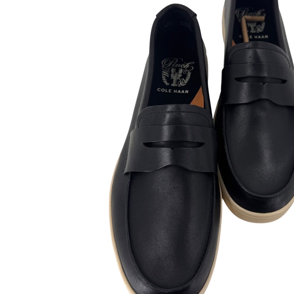Cole Haan Pinch Maine Classic Black Leather Penny Loafers Mens 13M B213 NWOT - Picture 3 of 12